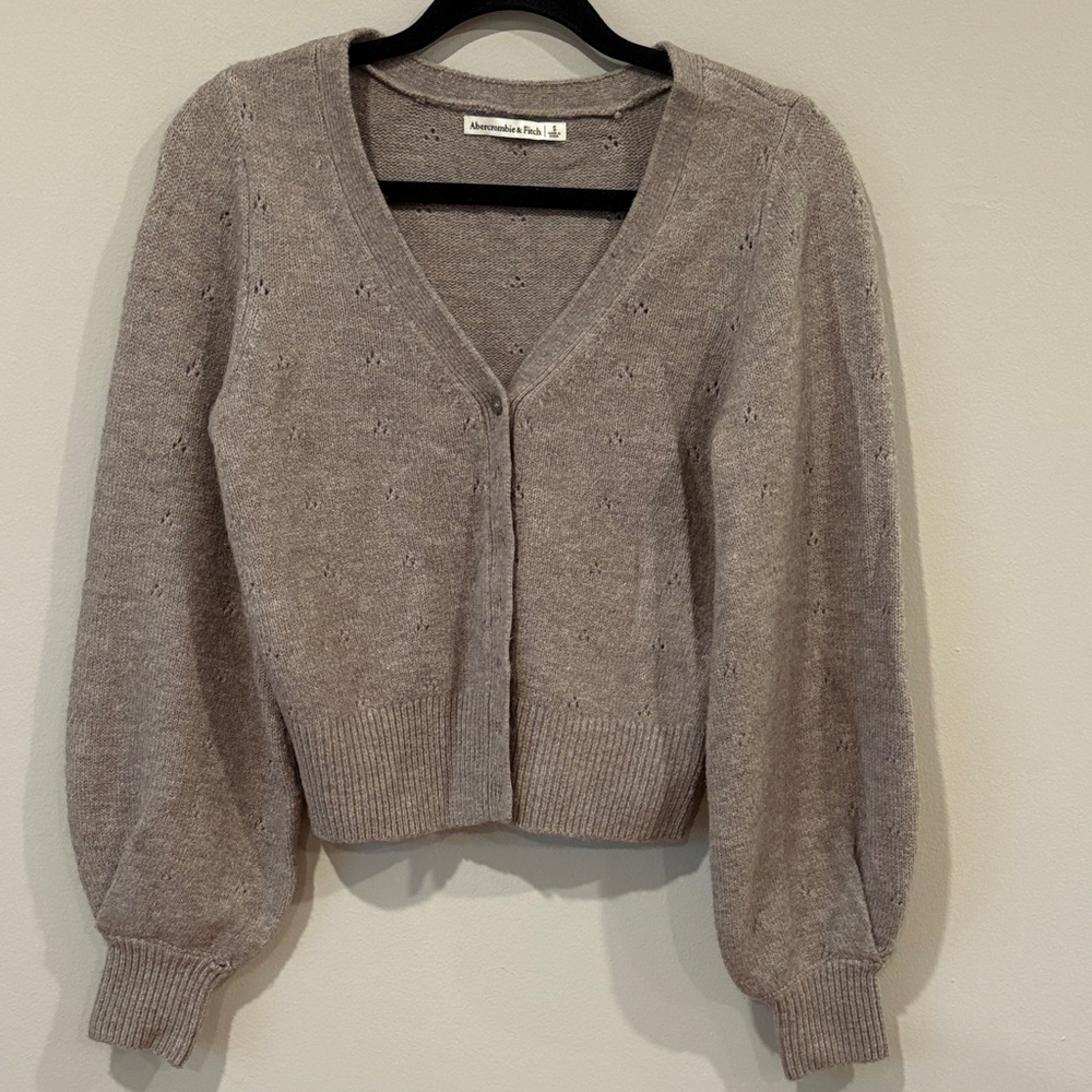 Abercrombie & Fitch Taupe Cardigan Sweater